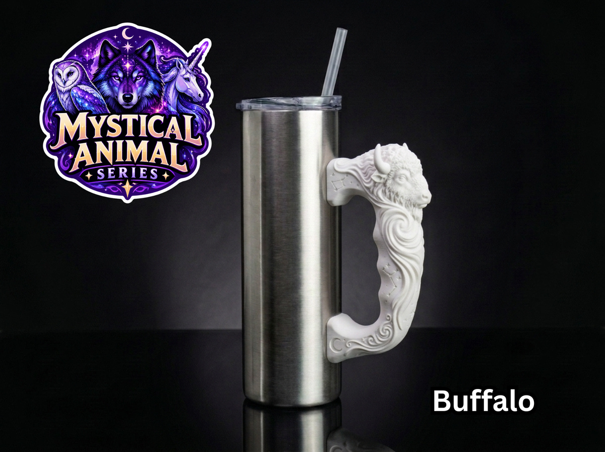3D Printed Tumbler Handles - Multiple Designs - Mystical Animal Series