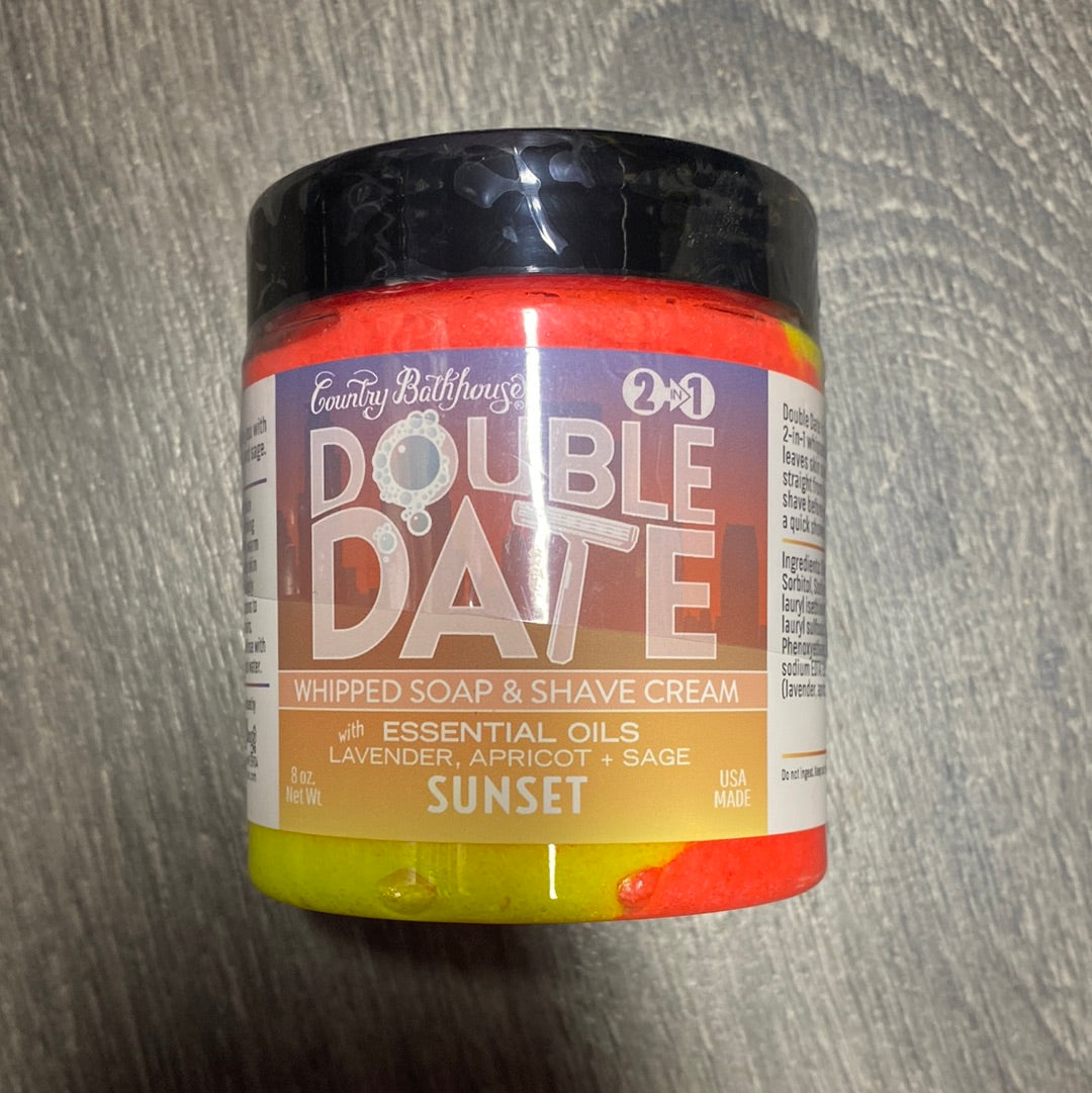 Double Date Whipped Soap and Shave - Sunset