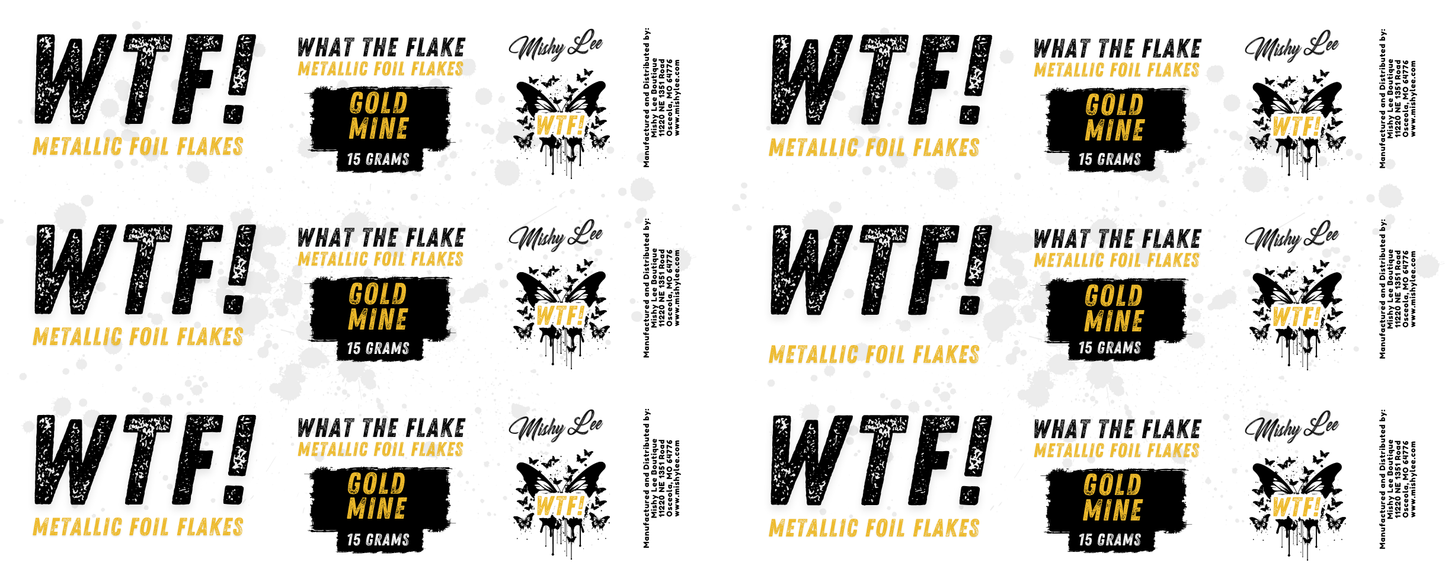 WTF Metallic Foil Flakes - Gold Mine