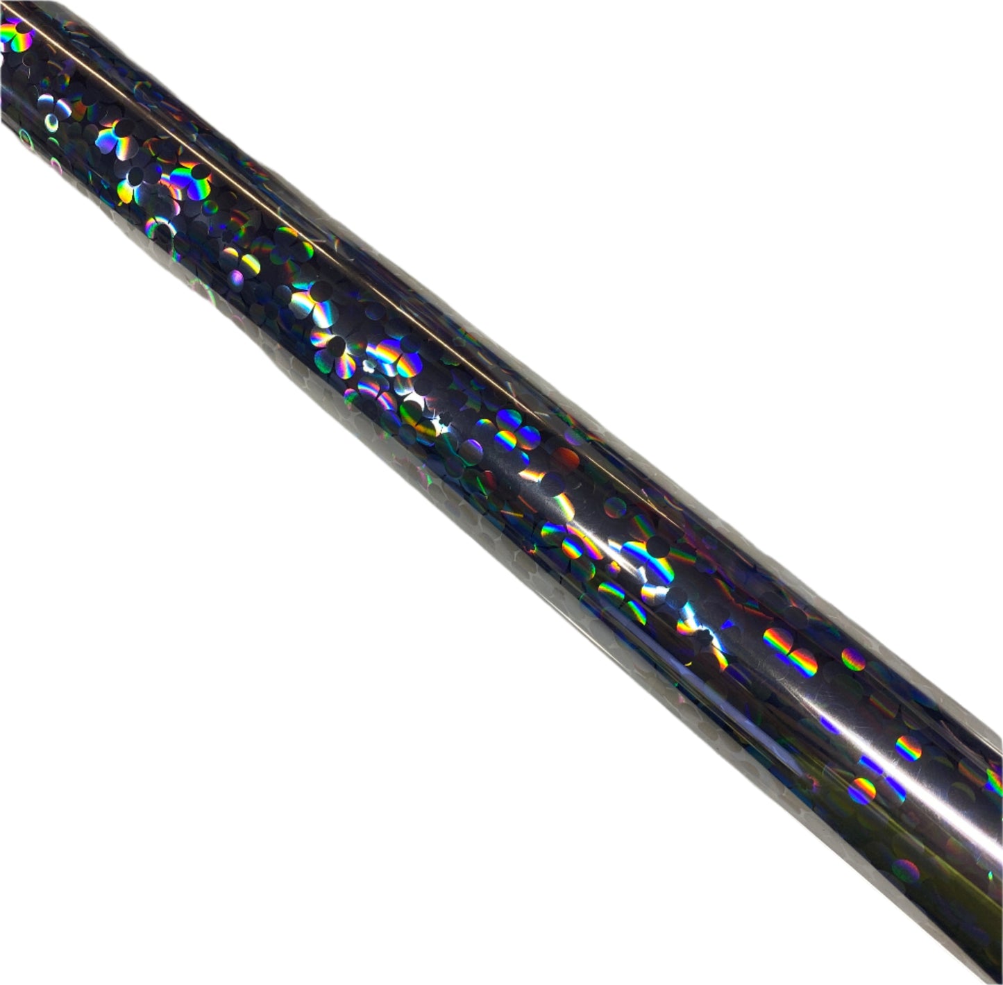 Metallic Holographic Textile Foil - Silver Flowers