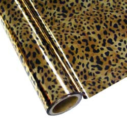 Metallic Textile Foil - Brown Leopard