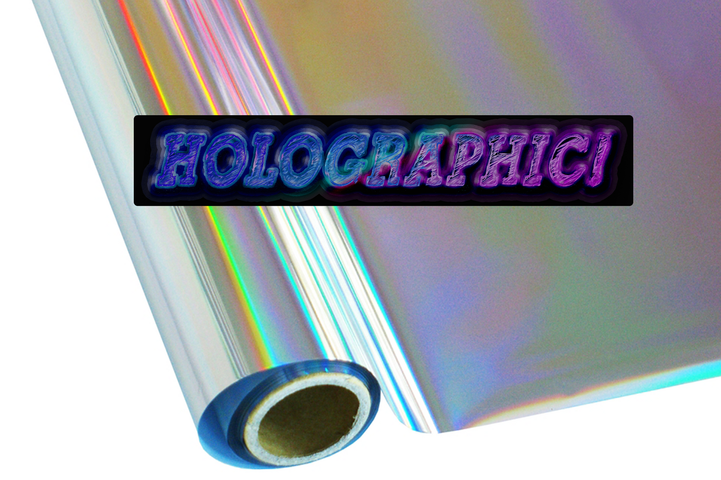 Metallic Holographic Textile Foil - Silver