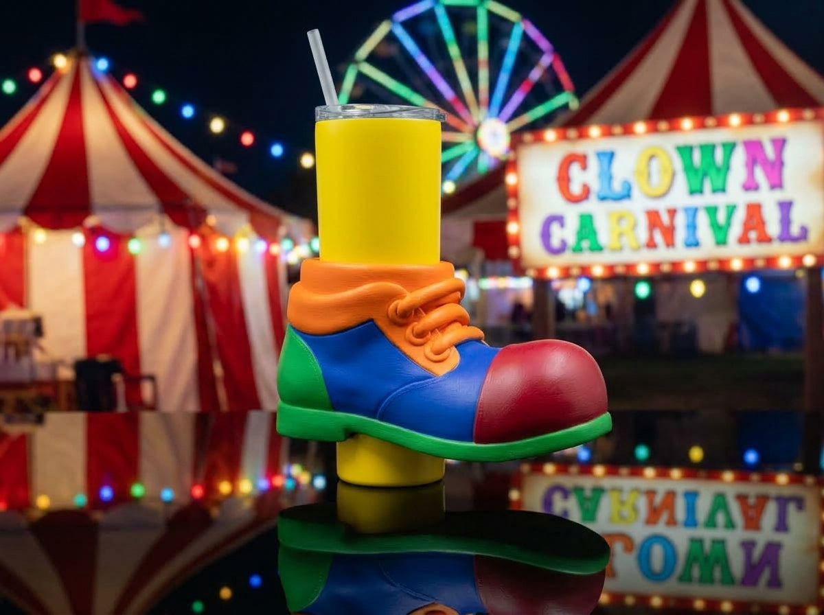 Clown Shoe Tumbler Sleeve 3D Printing STL – Digital Download