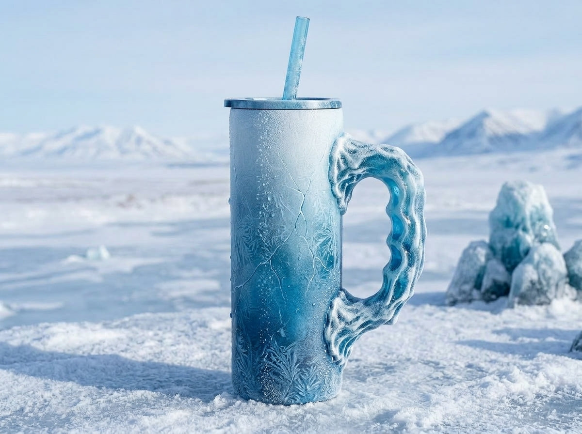 Frozen Ice V3 Tumbler Handle 3D Printing STL – Digital Download