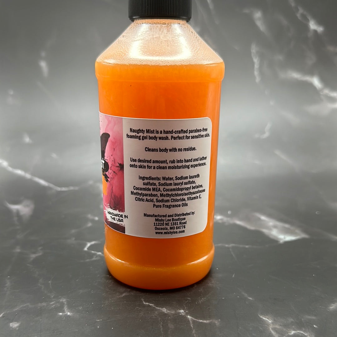 Naughty Mist 8 Oz - Mishy Lee Foaming Body Wash Gel