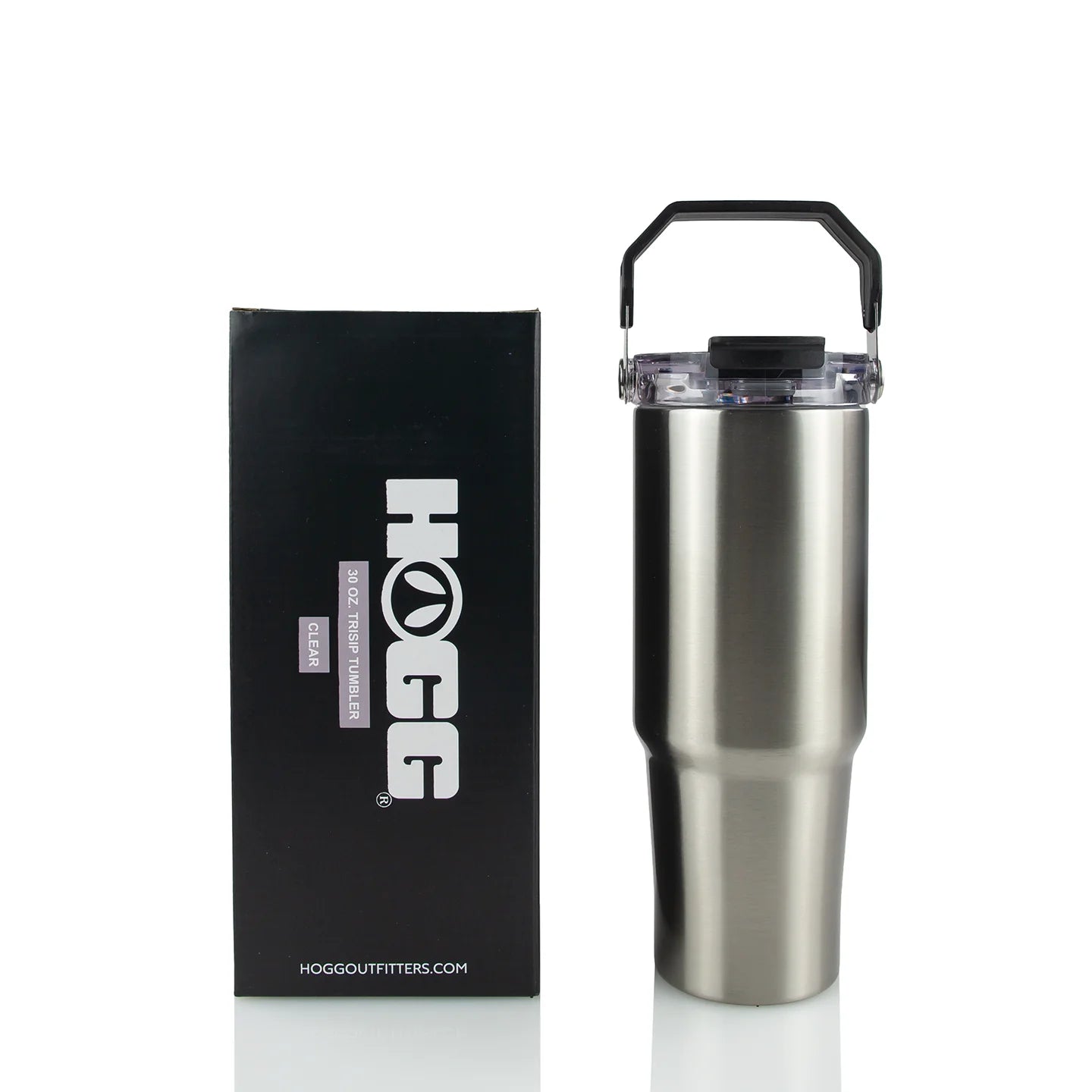 LIVE SHOW Custom Painted Stainless Tri-Sip Tumbler w/Clear Screw-On Lid, Black Handle and Straw- 30 Oz