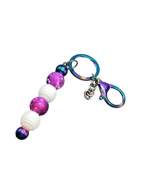 Galaxy Beaded Keychain