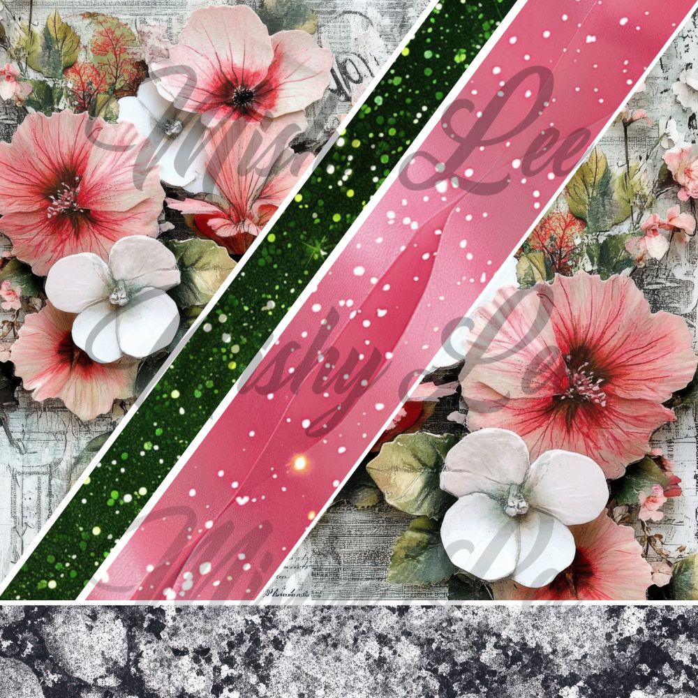 Pink Green Floral - #23