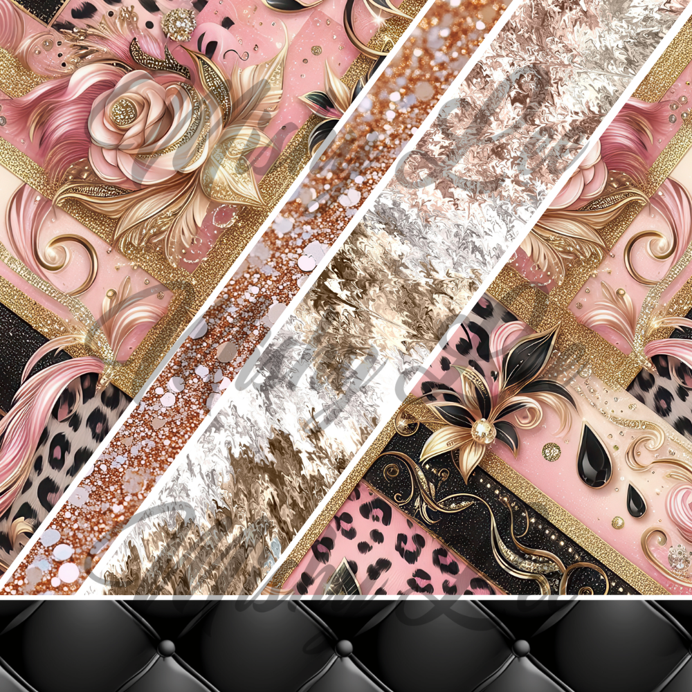 Pink Black Floral Cheetah - #33
