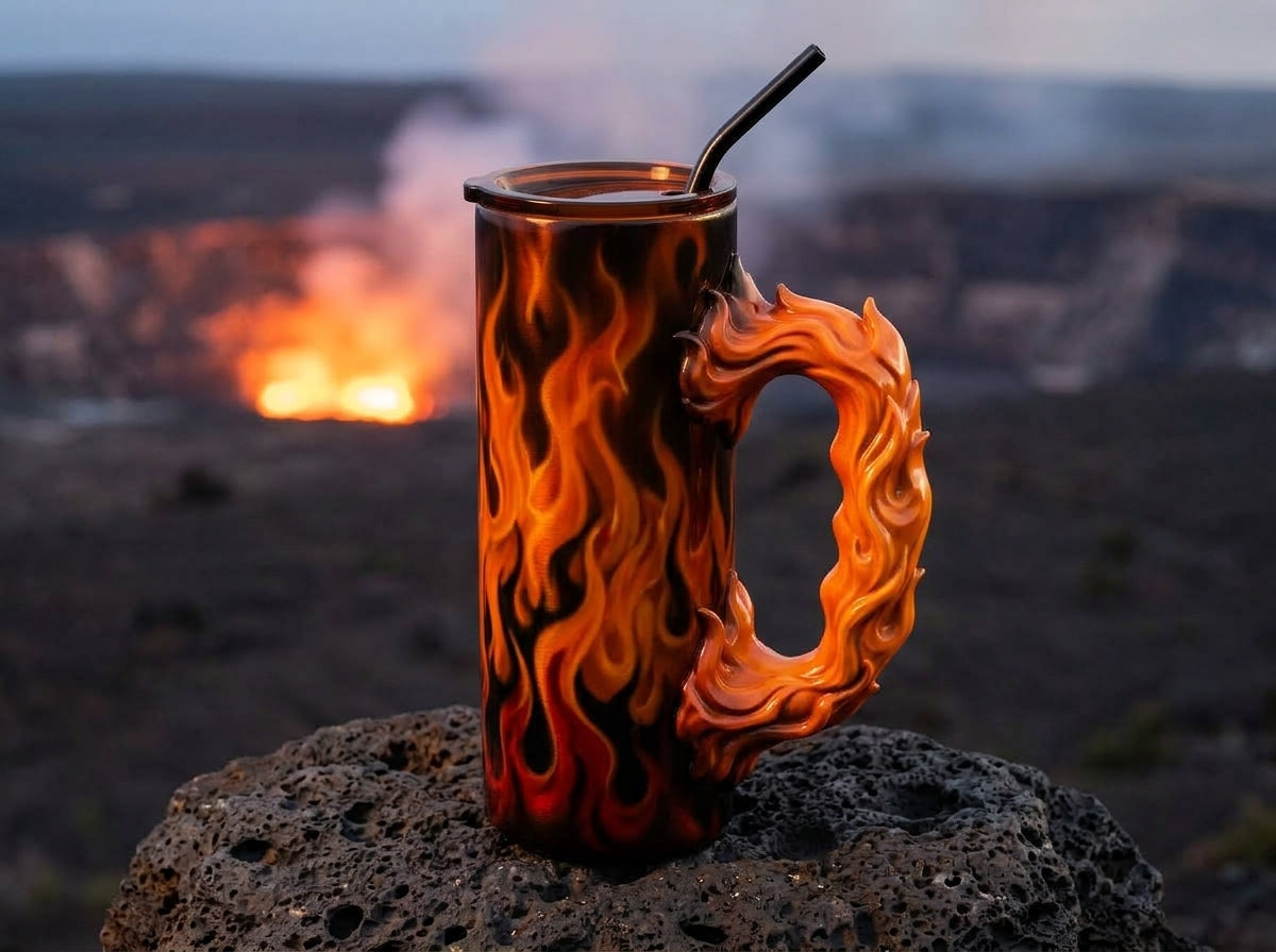 Flame V1 Tumbler Handle 3D Printing STL – Digital Download