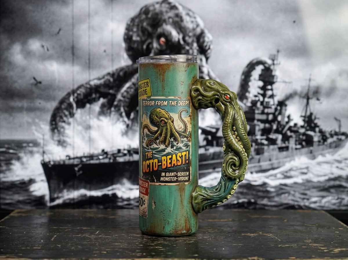 Giant Sea Monster V2 Tumbler Handle 3D Printing STL – Digital Download