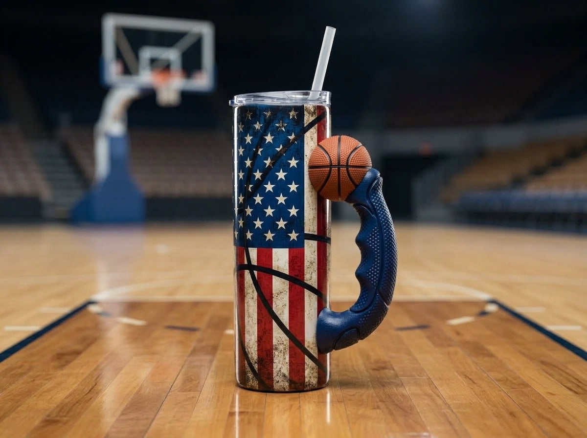 Basketball Grip V1 Tumbler Handle 3D Printing STL – Digital Download