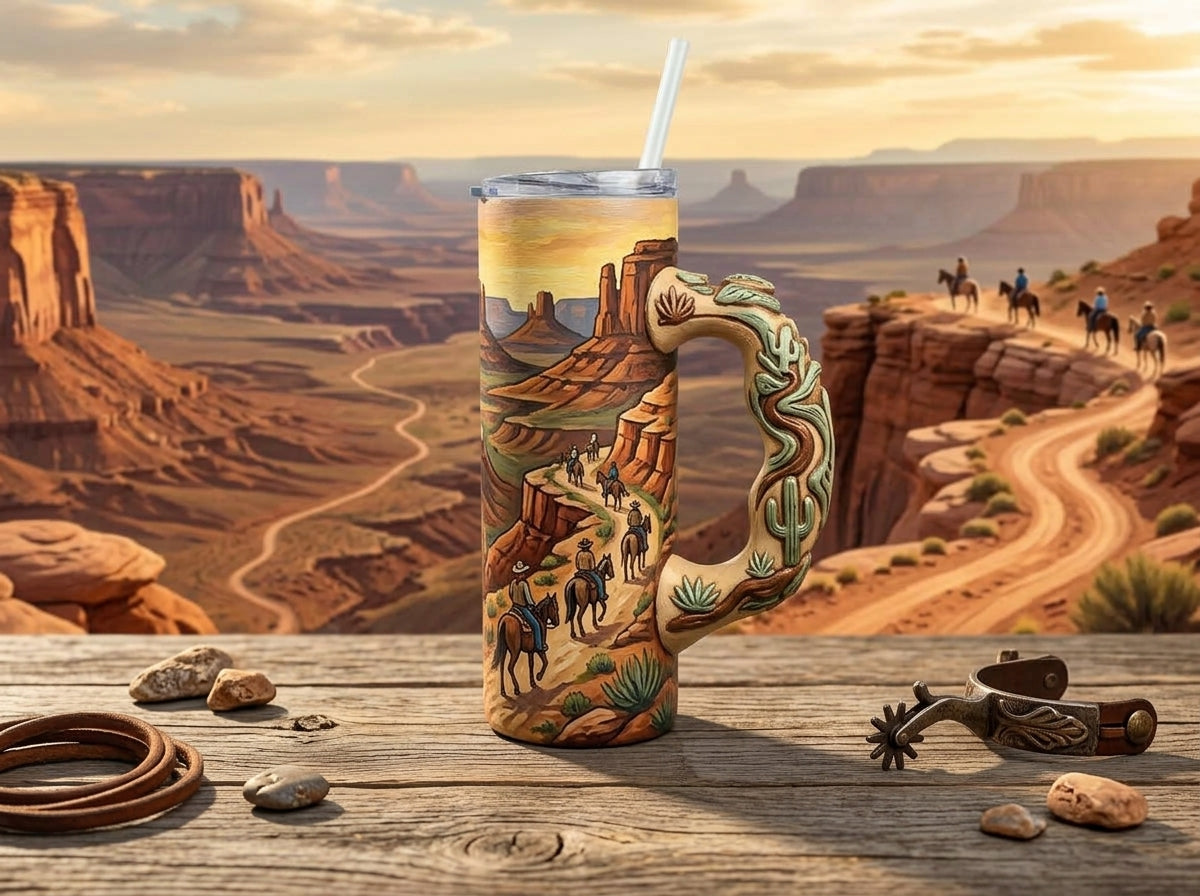 Canyon Trail Tumbler Handle 3D Printing STL – Digital Download