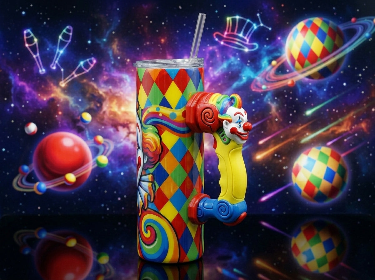 Space Clown V1 Tumbler Handle 3D Printing STL – Digital Download