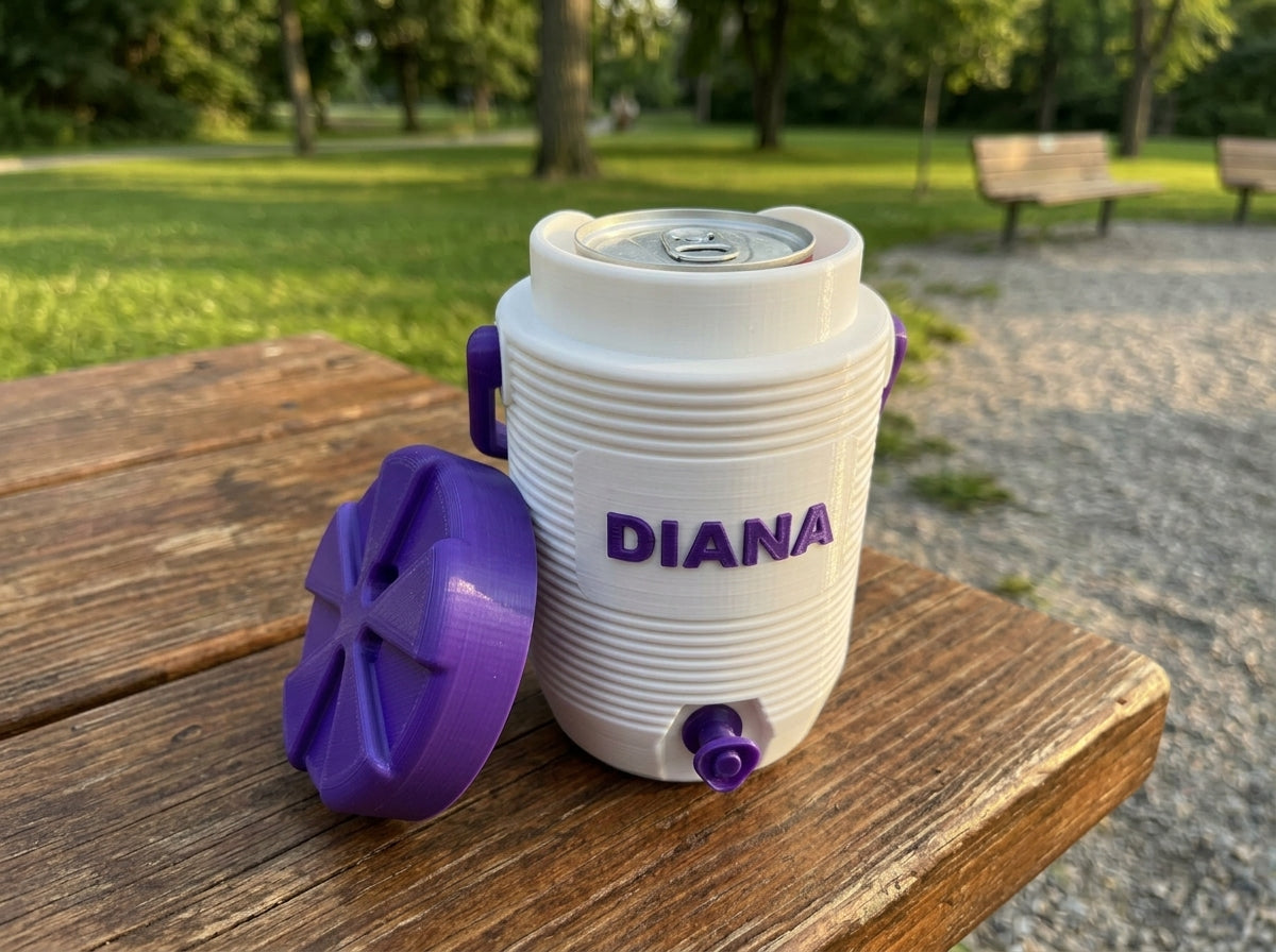 3D Printed Classic Cooler Can Holder - Customizable