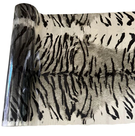 Metallic Textile Foil - Snow Tiger (Transparent)