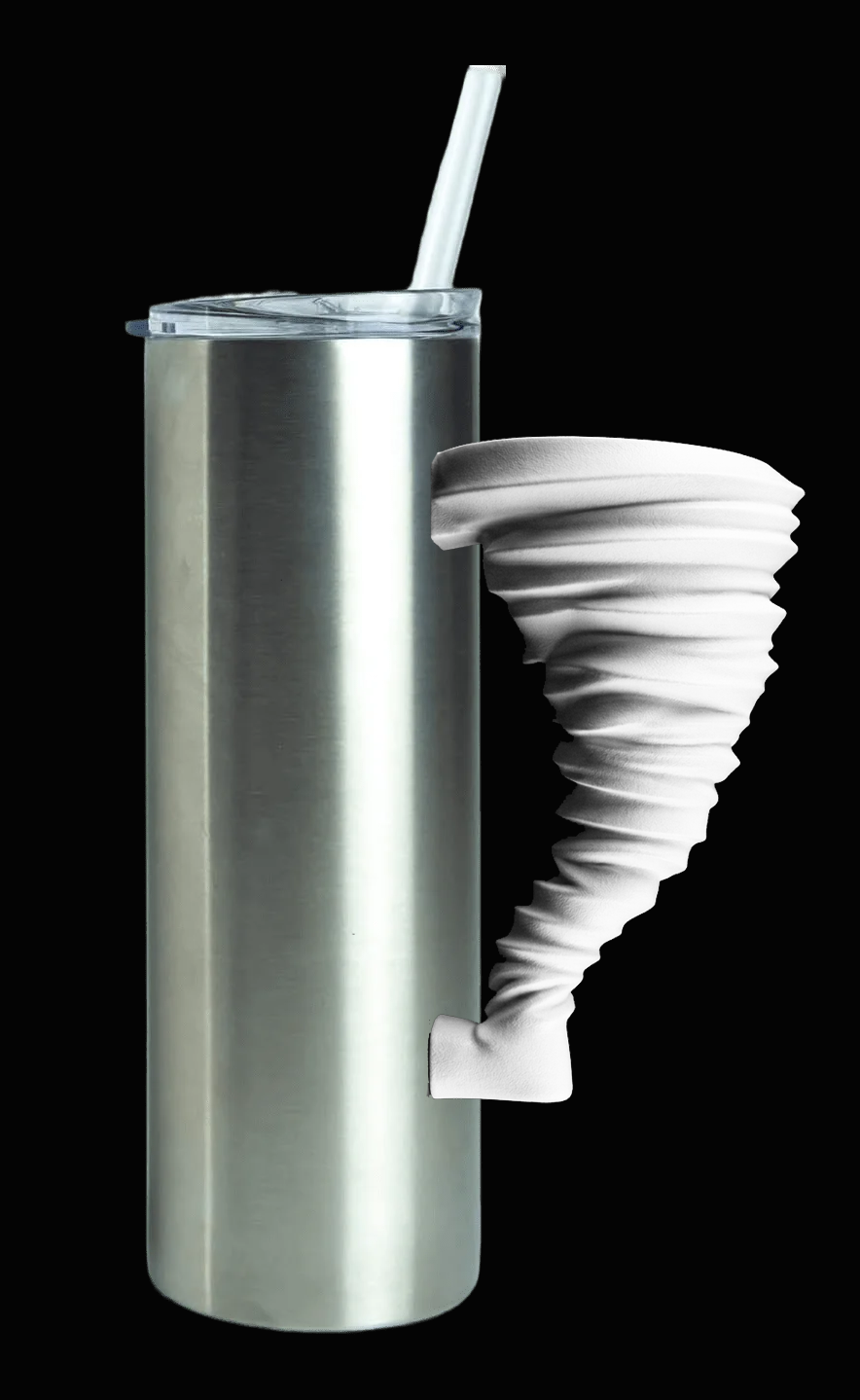 Tornado Tumbler Handle 3D Printing STL – Digital Download