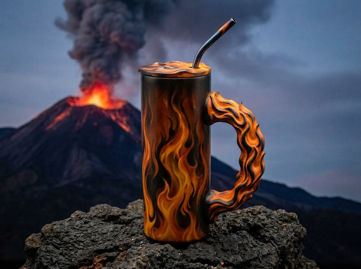 Flame V2 Tumbler Handle 3D Printing STL – Digital Download