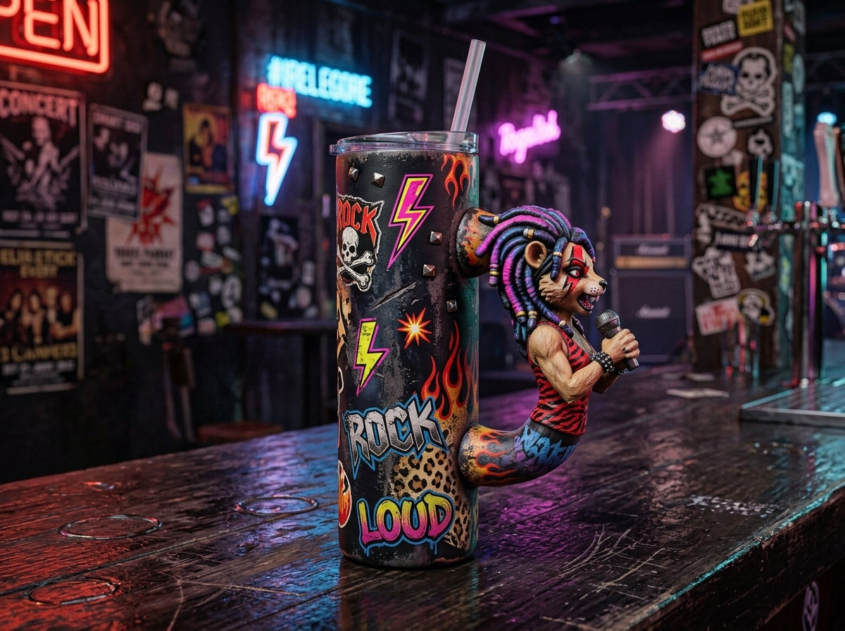 Rockin Squirrel Girl Tumbler Handle 3D Printing STL – Digital Download