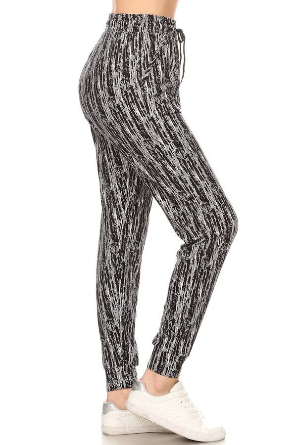 JOGGERS BLACK/WHITE MULTI PRINT