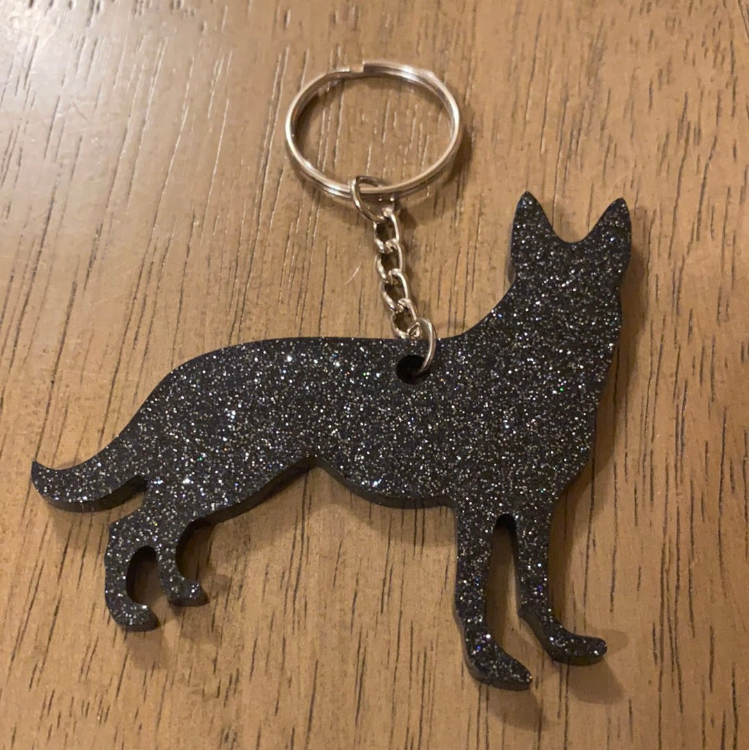 Copper Reflections Sheltie Dog Keychain, Handmade Copper Dog Keychains for Keys