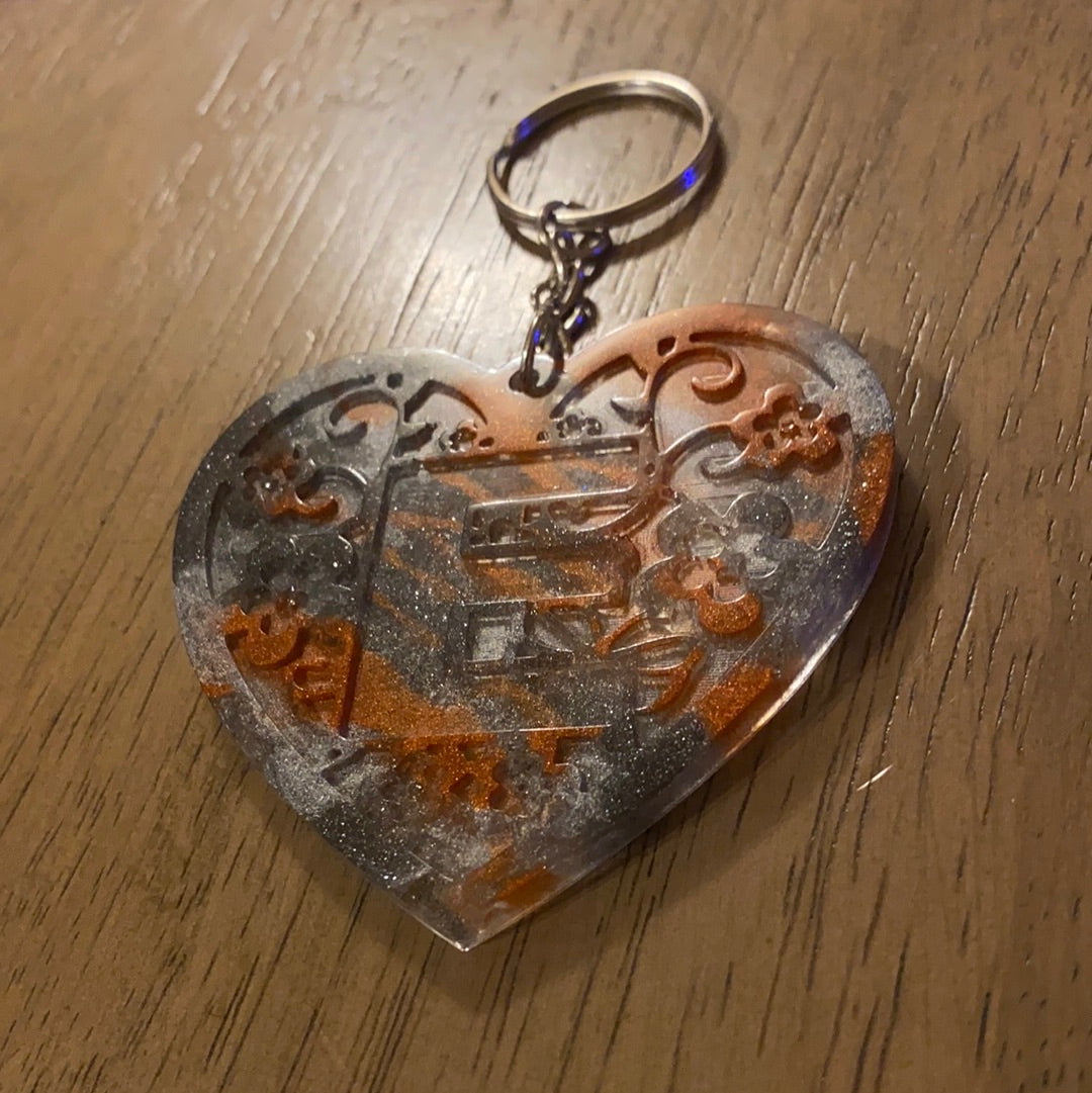Barbie Theme Leather Epoxy Heart Keychain – US Jewelry House