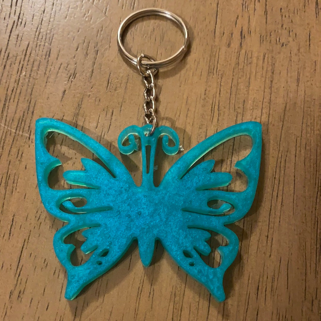 Mishy Lee Boutique Small 3D Owl Keychain Blue