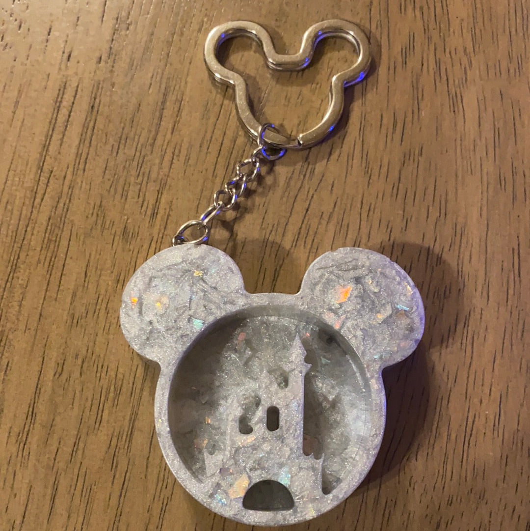 MICKEY HEAD CASTLE KEYCHAIN