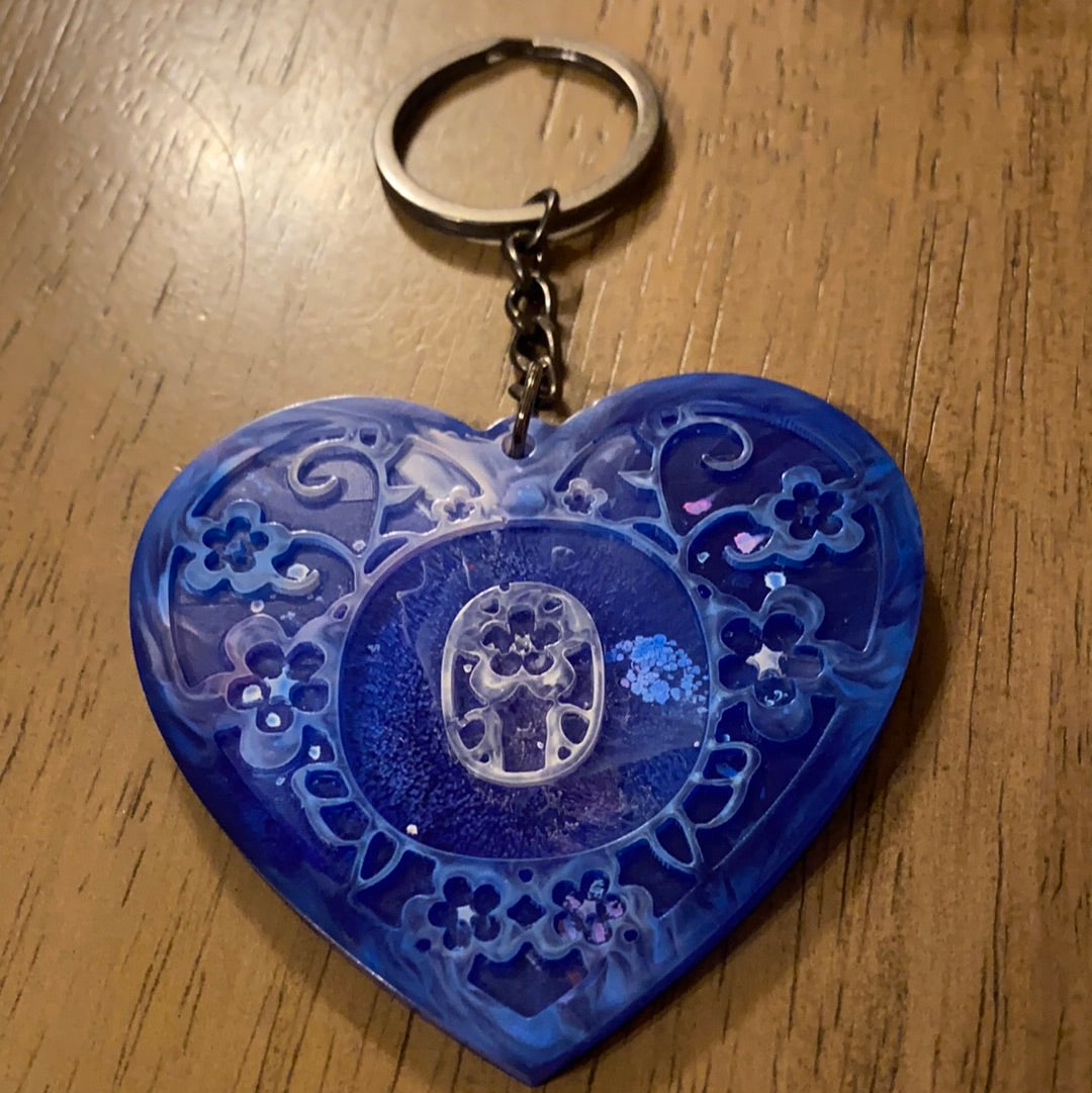 Mishy Lee Boutique Small 3D Owl Keychain Blue