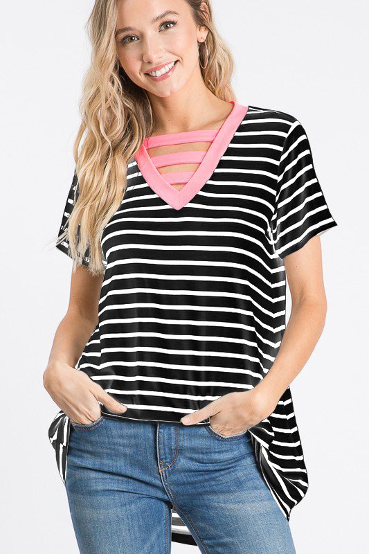 Neon Hot Pink Stripe, Micale