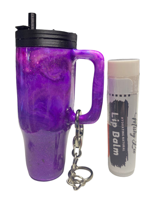 3D Printed Painted Tumbler Keychain / Lip Gloss Holder - Pre-Order