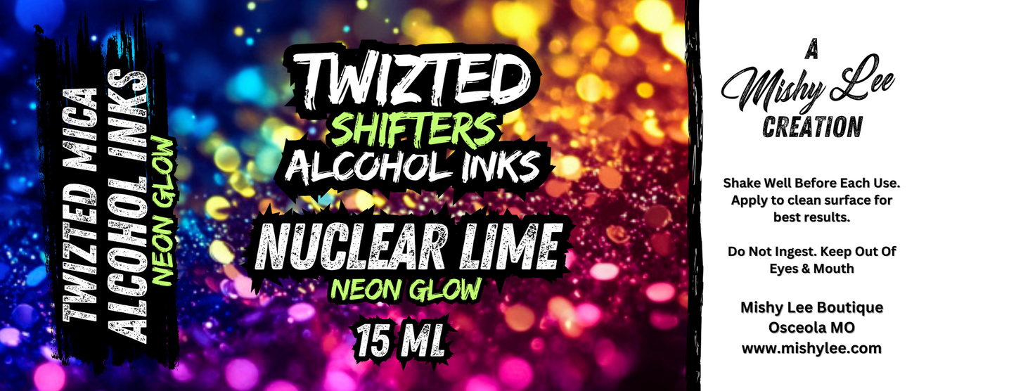Mishy Lee Alcohol Inks - Twizted Shifters Neon Mica Inks - 15mL