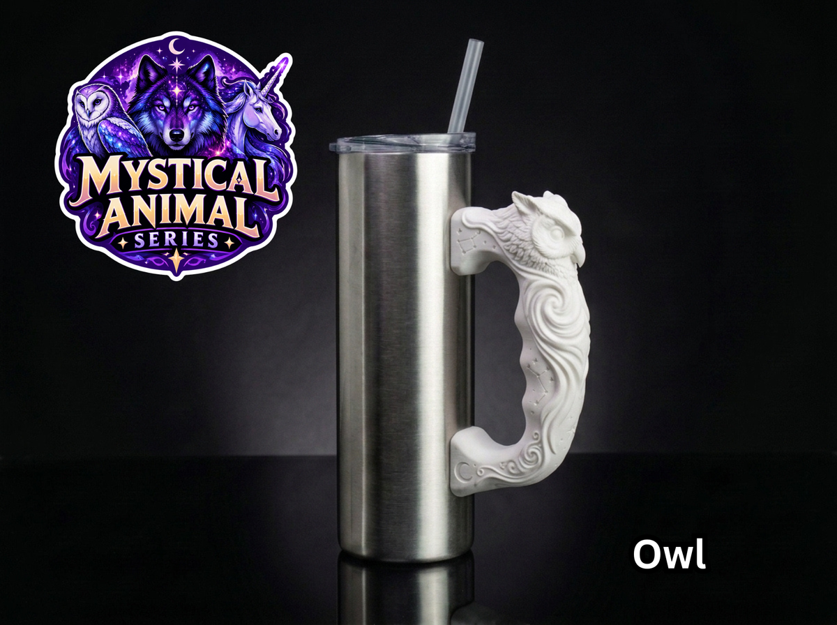 3D Printed Tumbler Handles - Multiple Designs - Mystical Animal Series