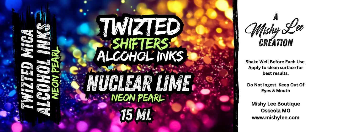 Mishy Lee Alcohol Inks - Twizted Shifters Neon Mica Inks - 15mL