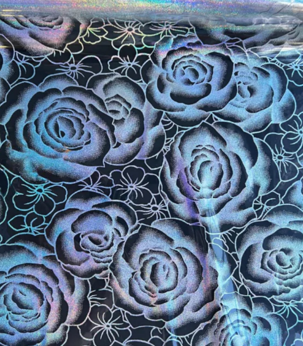 Metallic Holographic Textile Foil - Portia Silver