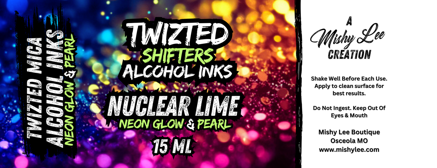 Mishy Lee Alcohol Inks - Twizted Shifters Neon Mica Inks - 15mL