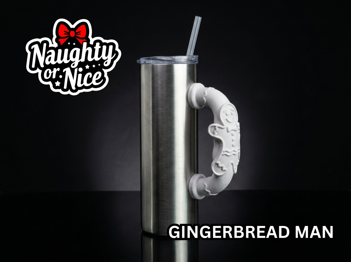 Gingerbread Man Tumbler Handle 3D Printing STL – Digital Download