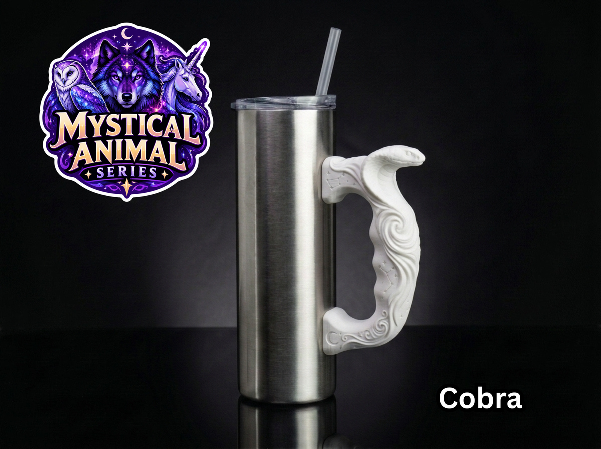 3D Printed Tumbler Handles - Multiple Designs - Mystical Animal Series