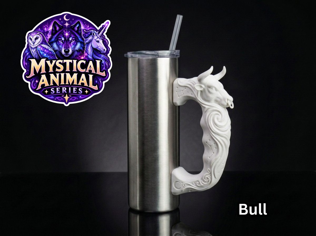 3D Printed Tumbler Handles - Multiple Designs - Mystical Animal Series