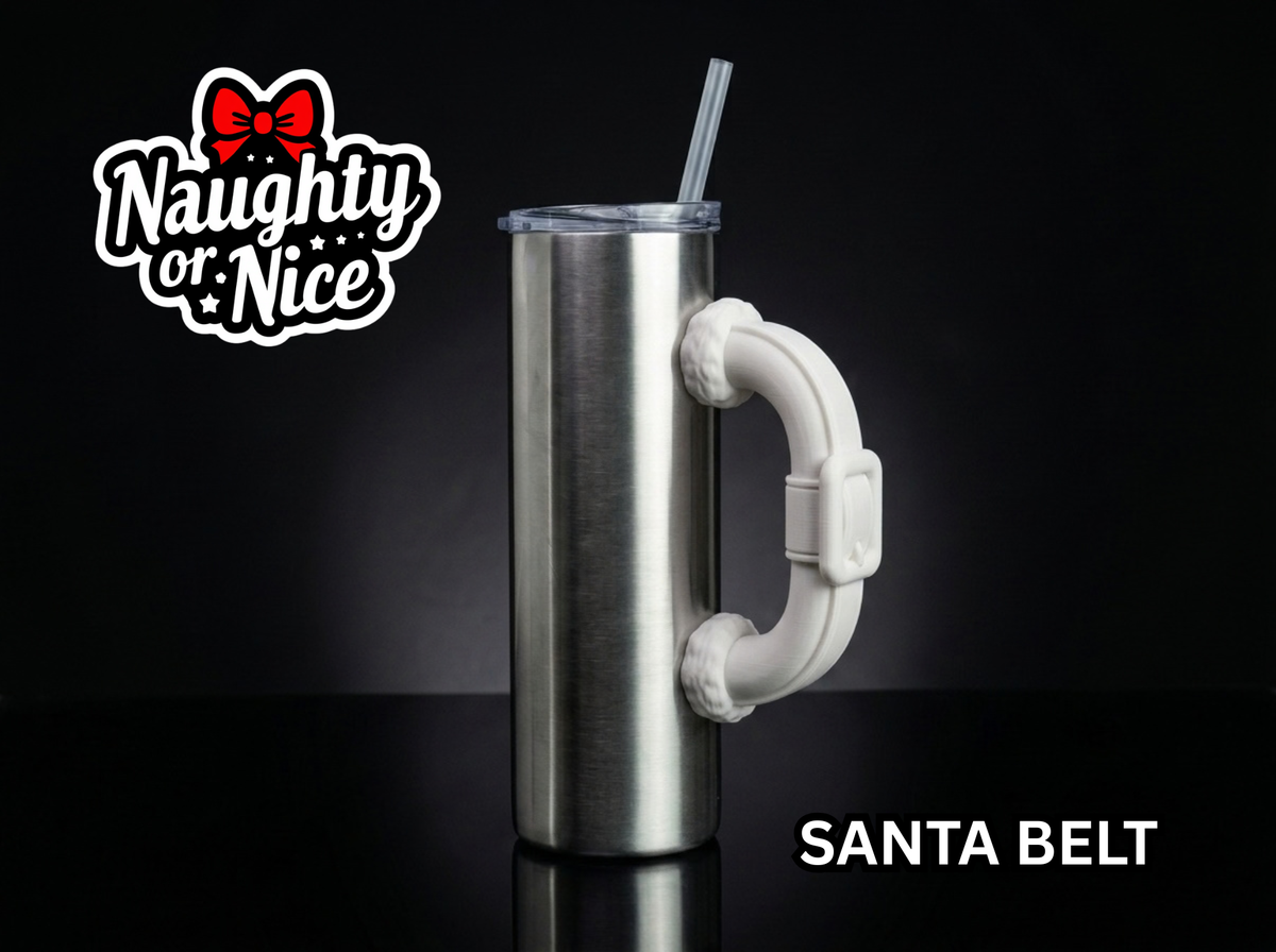 Santa Belt Tumbler Handle 3D Printing STL – Digital Download