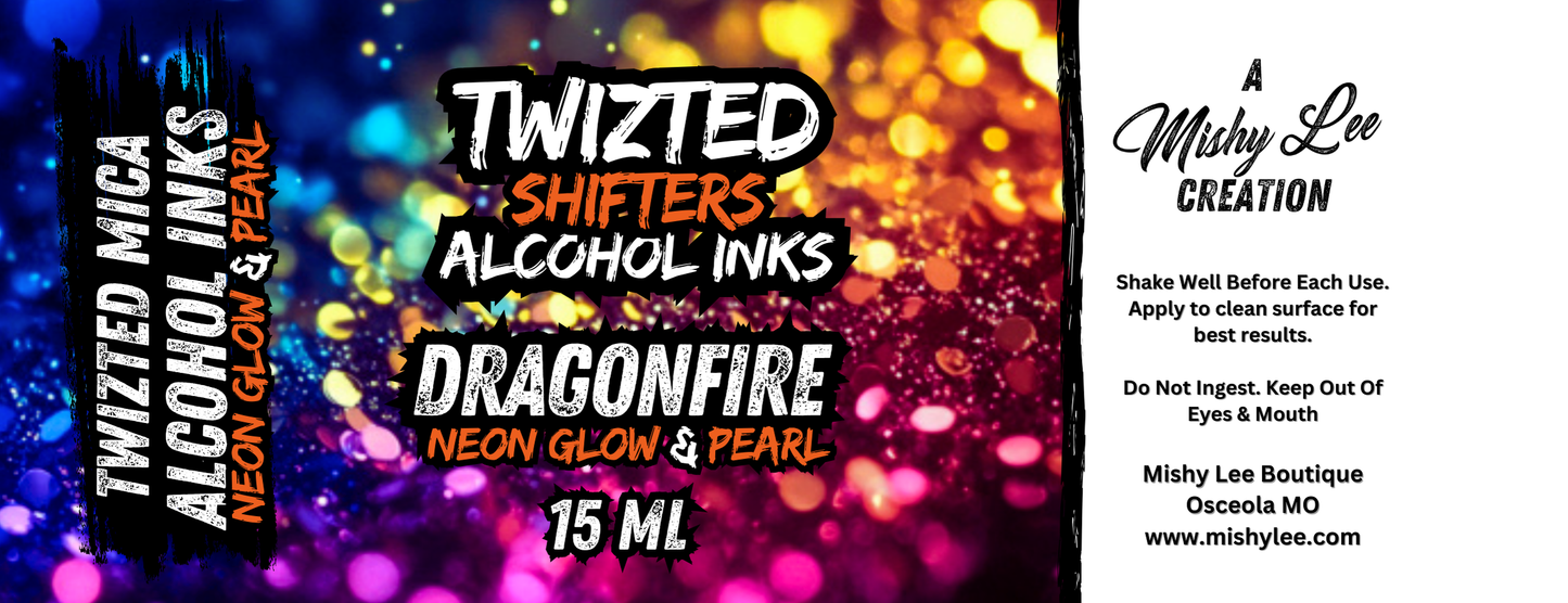Mishy Lee Alcohol Inks - Twizted Shifters Neon Mica Inks - 15mL