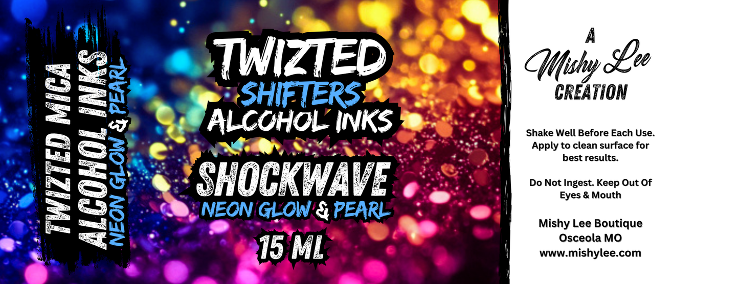 Mishy Lee Alcohol Inks - Twizted Shifters Neon Mica Inks - 15mL