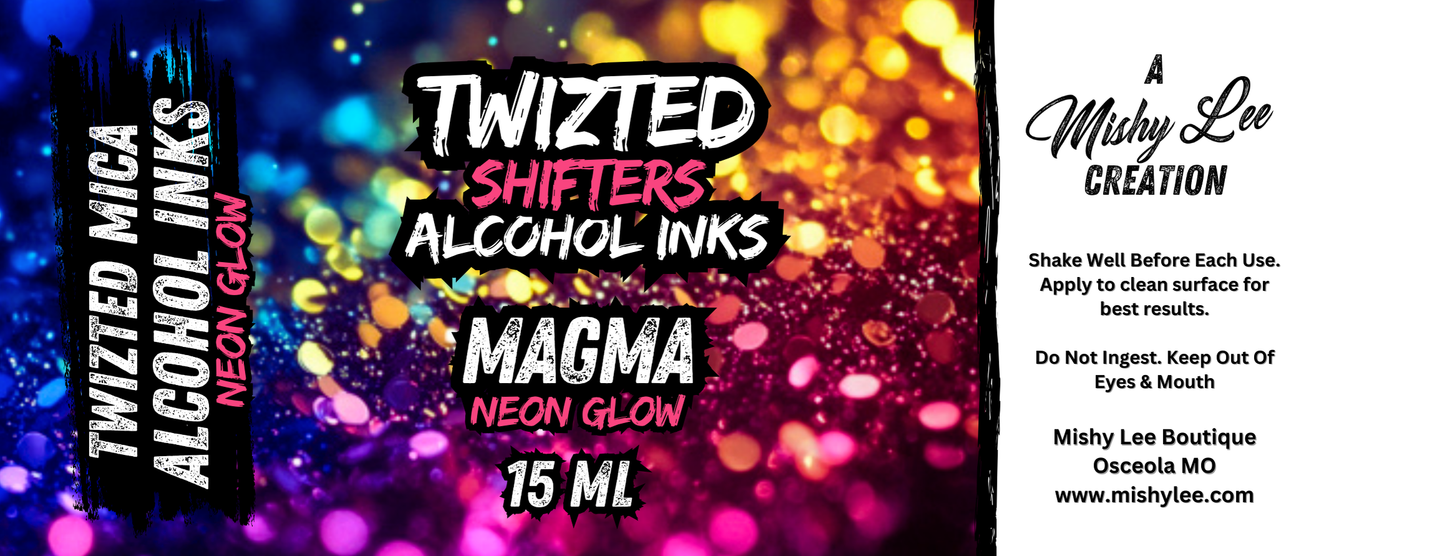 Mishy Lee Alcohol Inks - Twizted Shifters Neon Mica Inks - 15mL