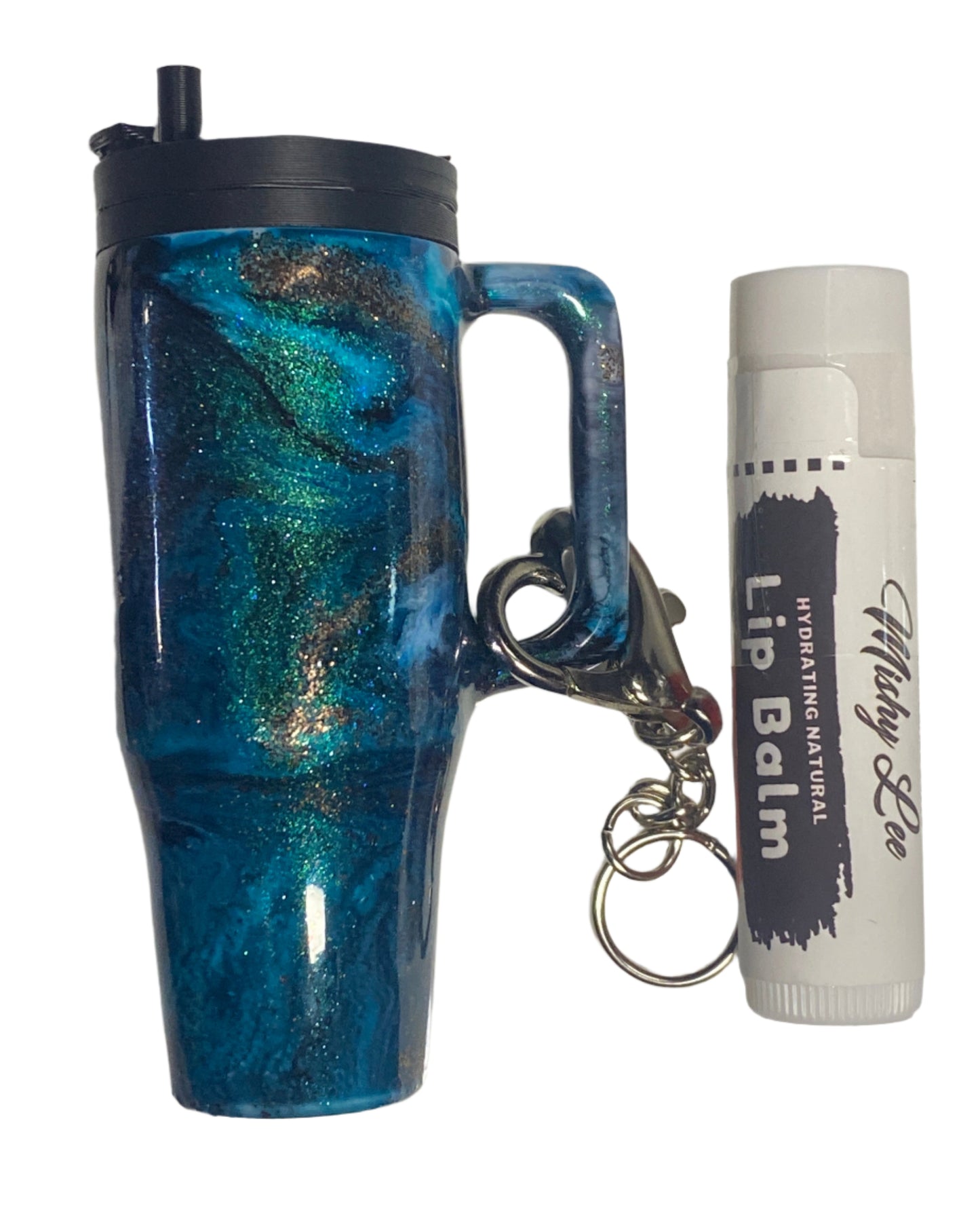 3D Printed Painted Tumbler Keychain / Lip Gloss Holder - Pre-Order