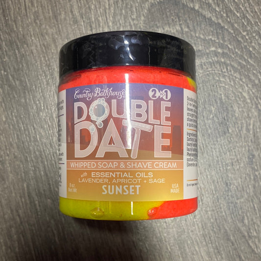 Double Date Whipped Soap and Shave - Sunset