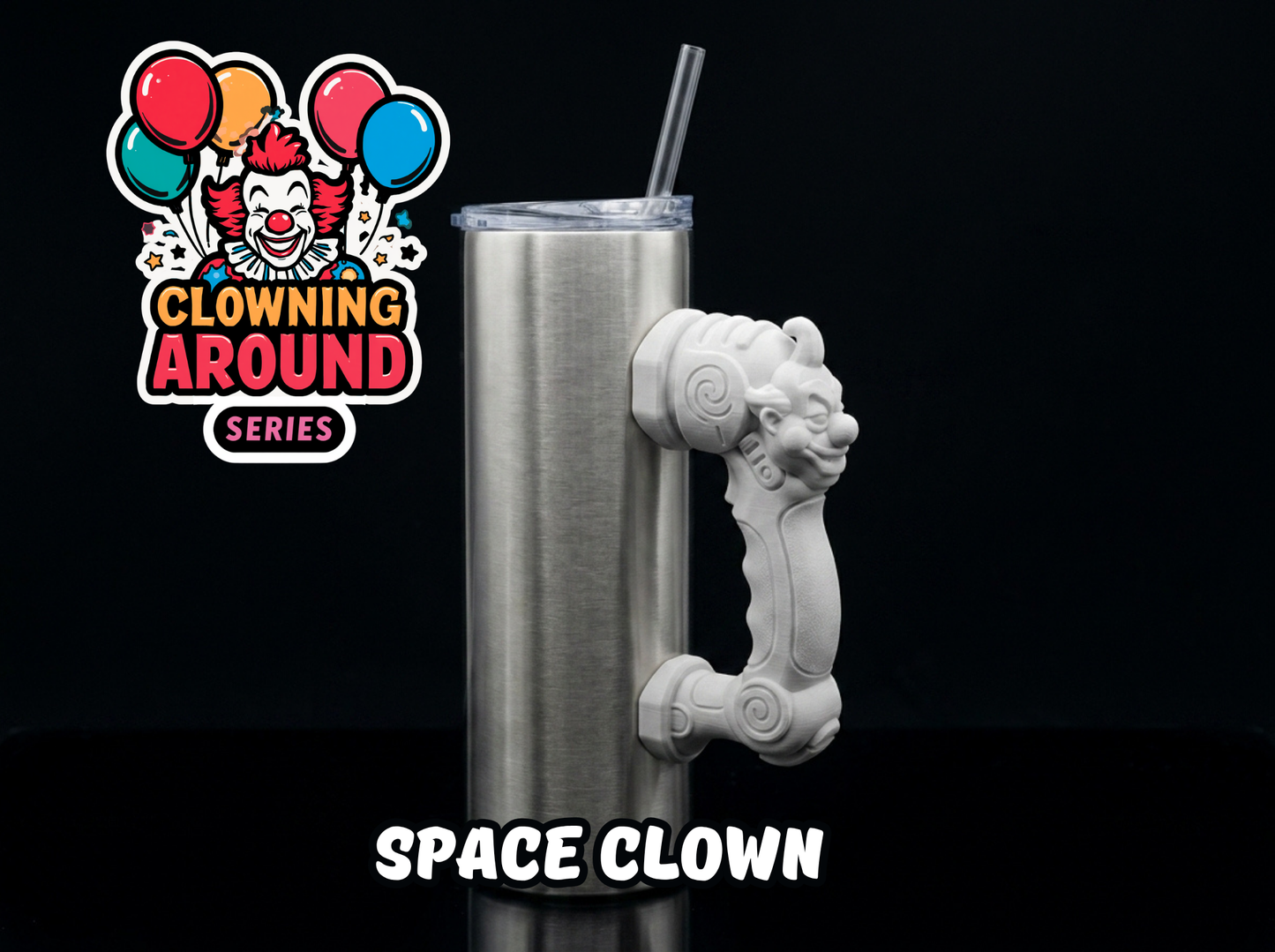 3D Printed Tumbler Handles - Multiple Designs - Clowning Around Series