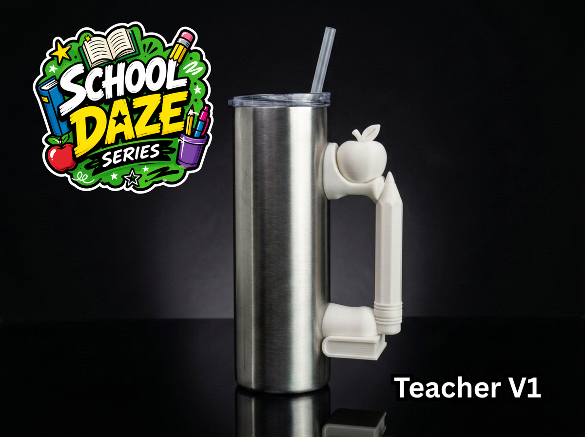 3D Printed Tumbler Handles - Multiple Designs - School Daze Series