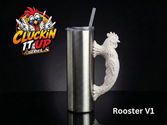 3D Printed Tumbler Handles - Multiple Designs - Cluckin It Up Chicken Series