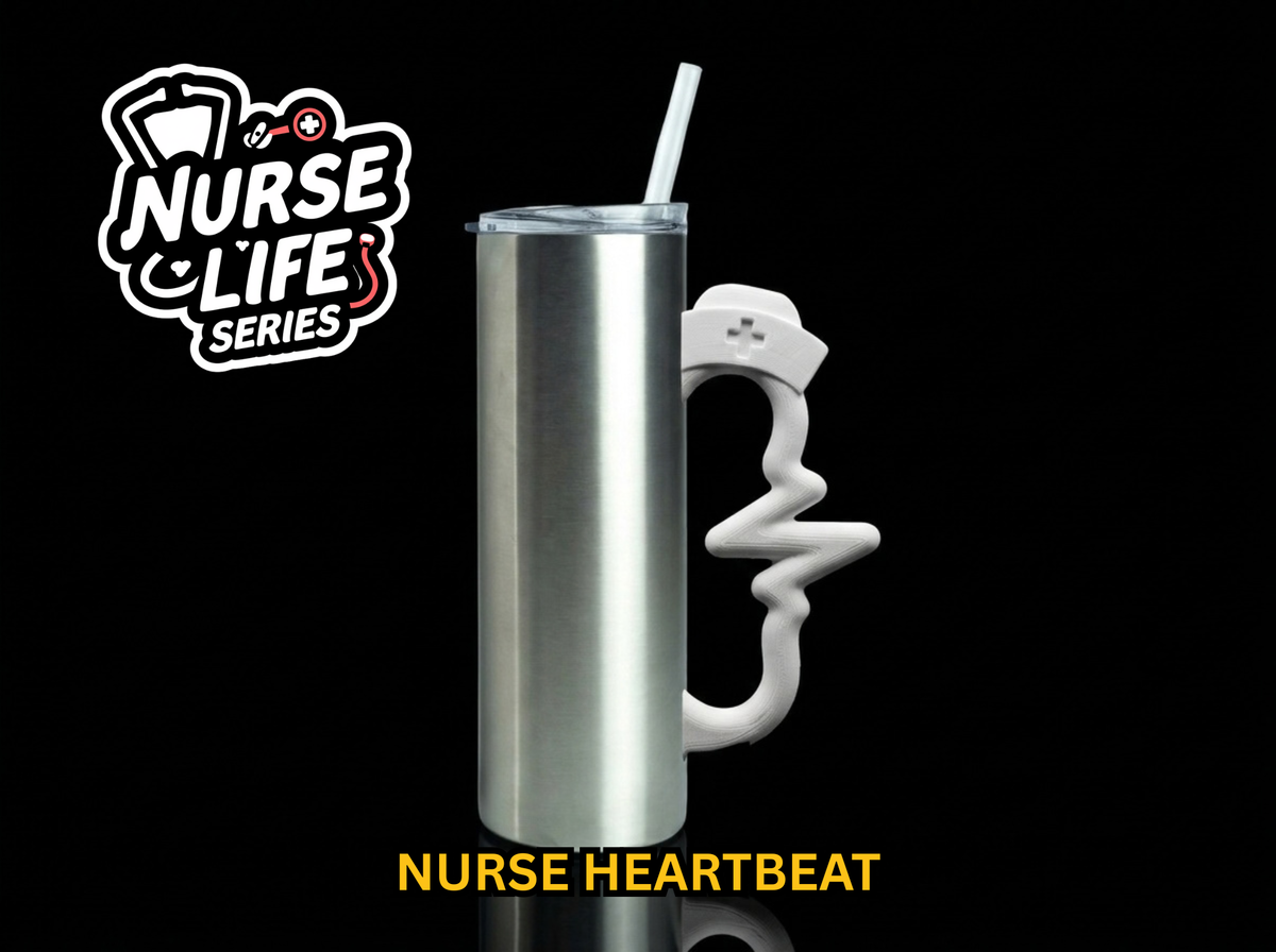 3D Printed Tumbler Handles - Multiple Designs - Nurse Life Series