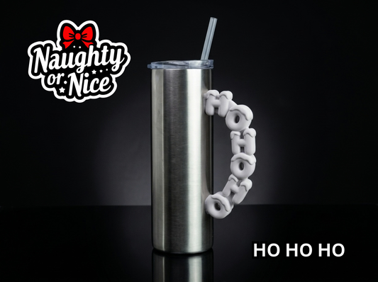 HO HO HO Tumbler Handle 3D Printing STL – Digital Download